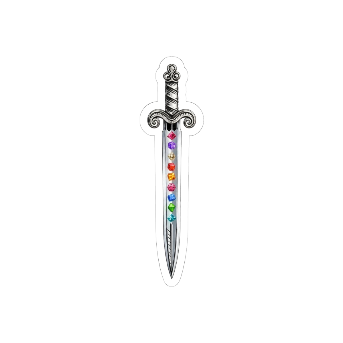 Dungeons & Dragons Dice Sword Sticker | Bold Fantasy Vinyl Decal — official Dungeons & Dragons Stickers