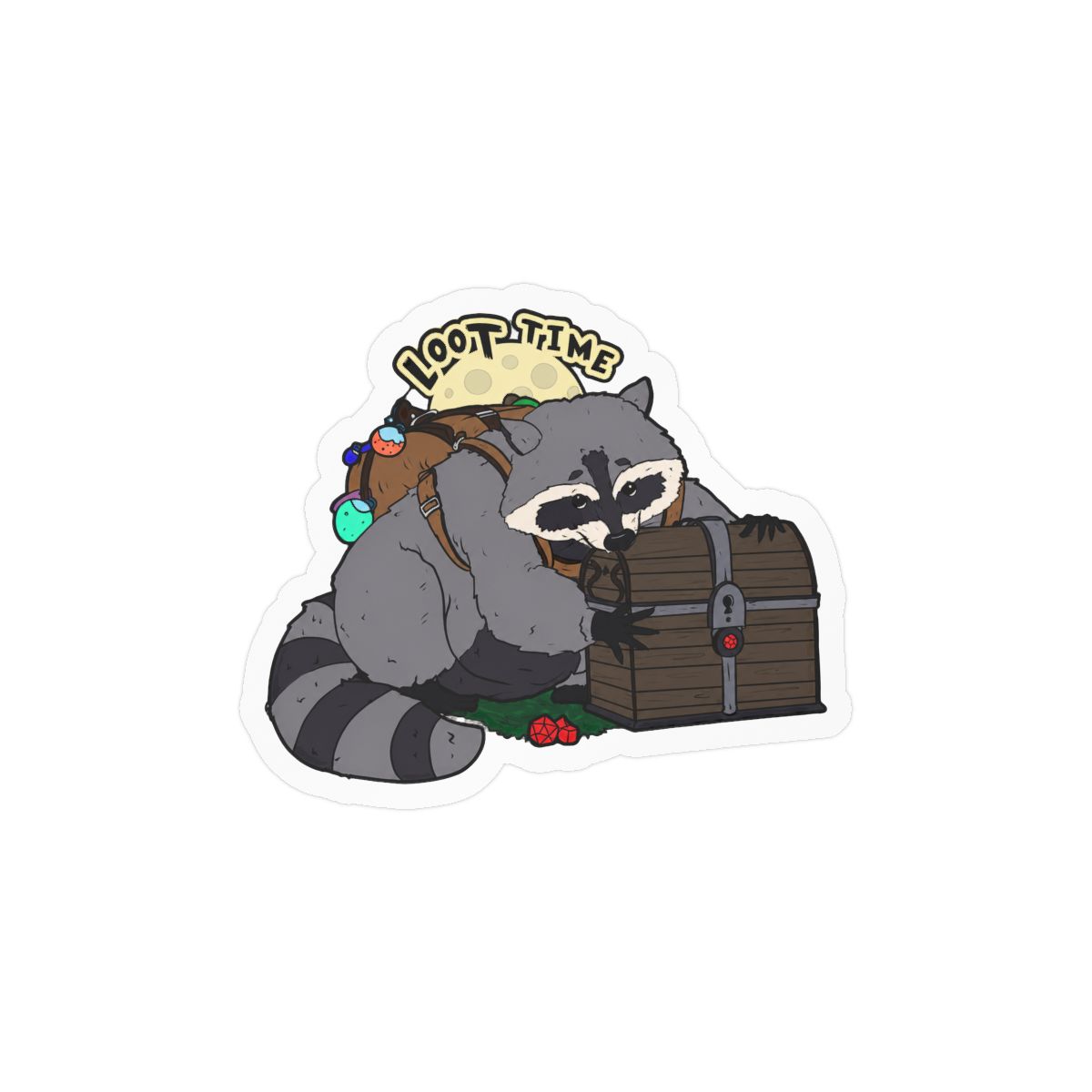 Loot Time Gamer Sticker | Funny Vinyl Decal - alternate angle 3, merchandise