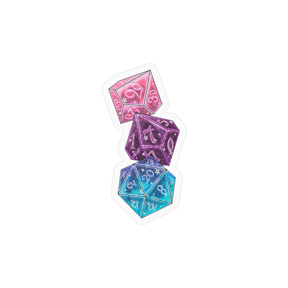 Bi Dice Pride Sticker | Playful Vinyl Decal - alternate angle 2, merchandise