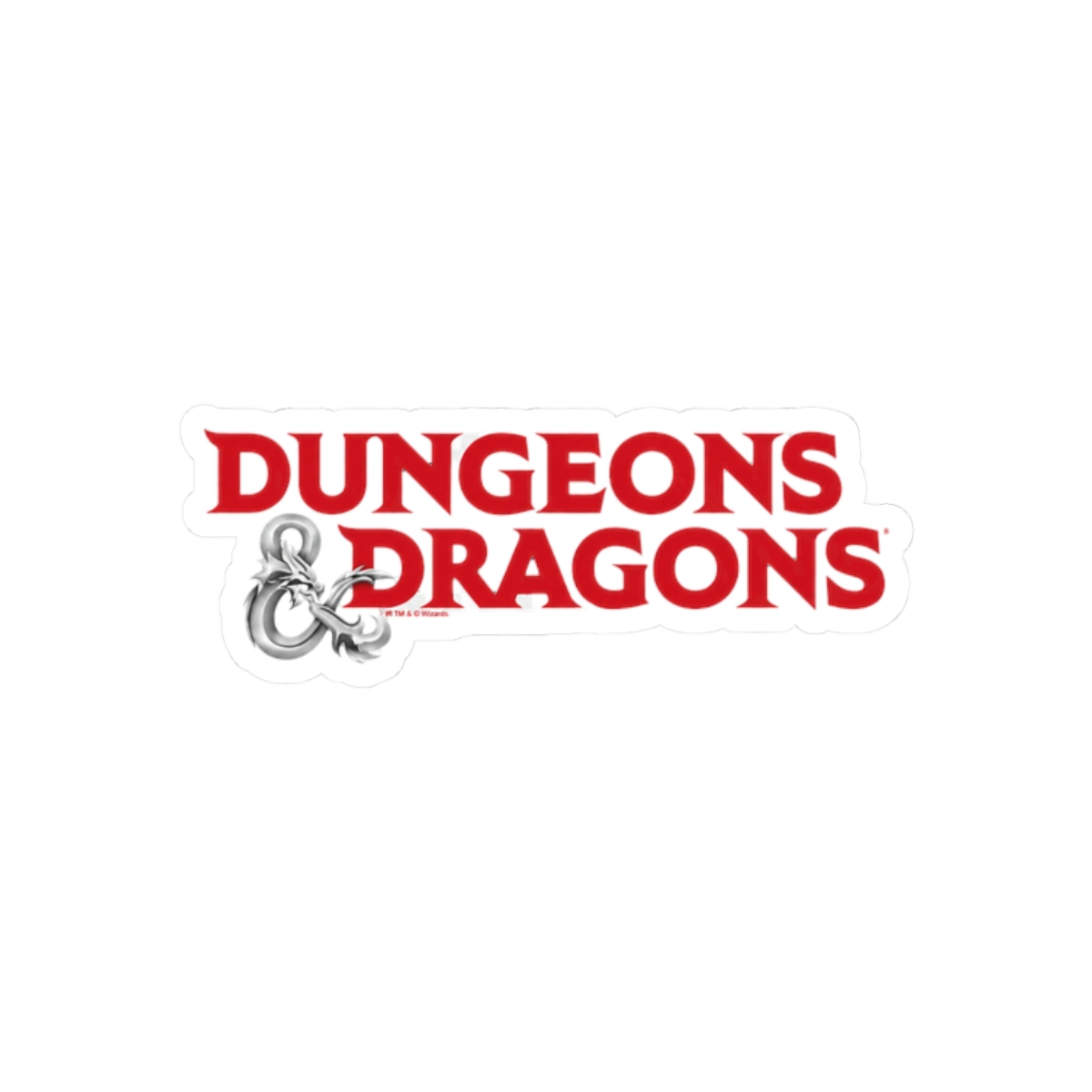 Dungeons & Dragons Red Logo Sticker | Bold D&D Vinyl Decal - alternate angle 3, merchandise