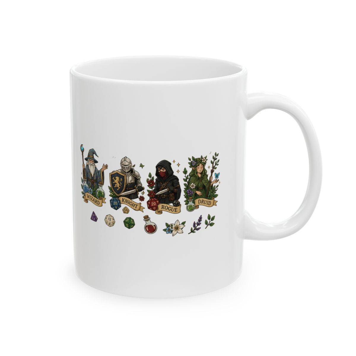 Dungeons and Dragons Class Dice Designs Soup Mug - Dungeons & Dragons official Mugs & Drinkware merch